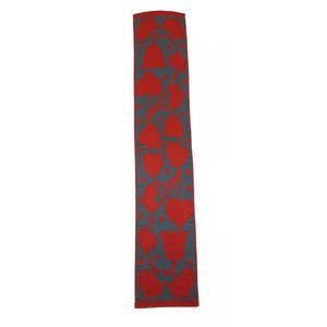 MARC JACOBS Red Heart Silk Scarf ITALY 68"/ 13" EC